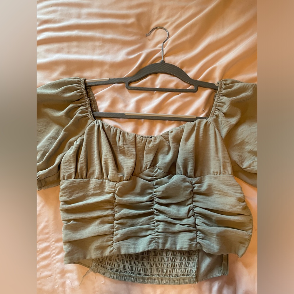 sage green top